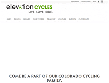 Tablet Screenshot of elevationcycles.com